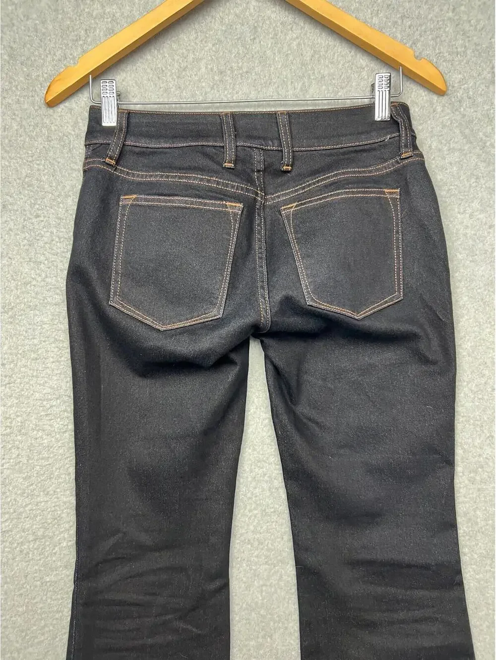 Banana Republic Low Rise Boots Cut Denim Jeans Womens Petites 24P Black Y2K